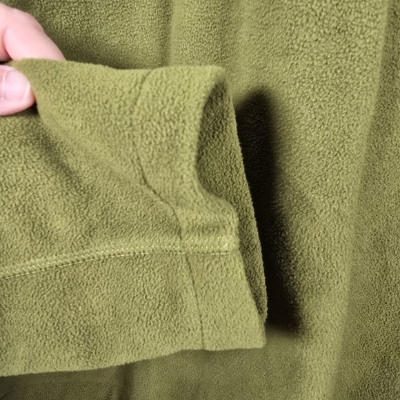 Lands' End Unisex AppleGreen LongSleeve Quarter-Zip Fleece Pullover Size M 38-40 - Picture 5 of 11
